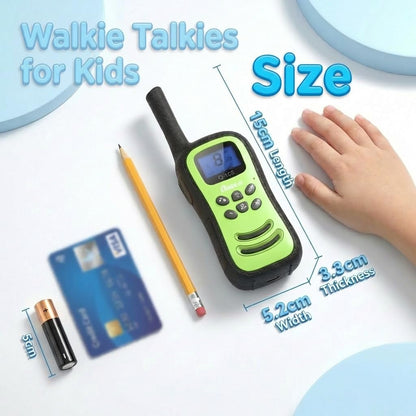 QUOLIX Walkie Talkies for Kids Rechargeable, Kids Walkie Talkie with Flashlight VOX Function, Great for Camping, Hiking, Outdoor Play, for Boys and Girls Ages 3 12. (2 Pack)