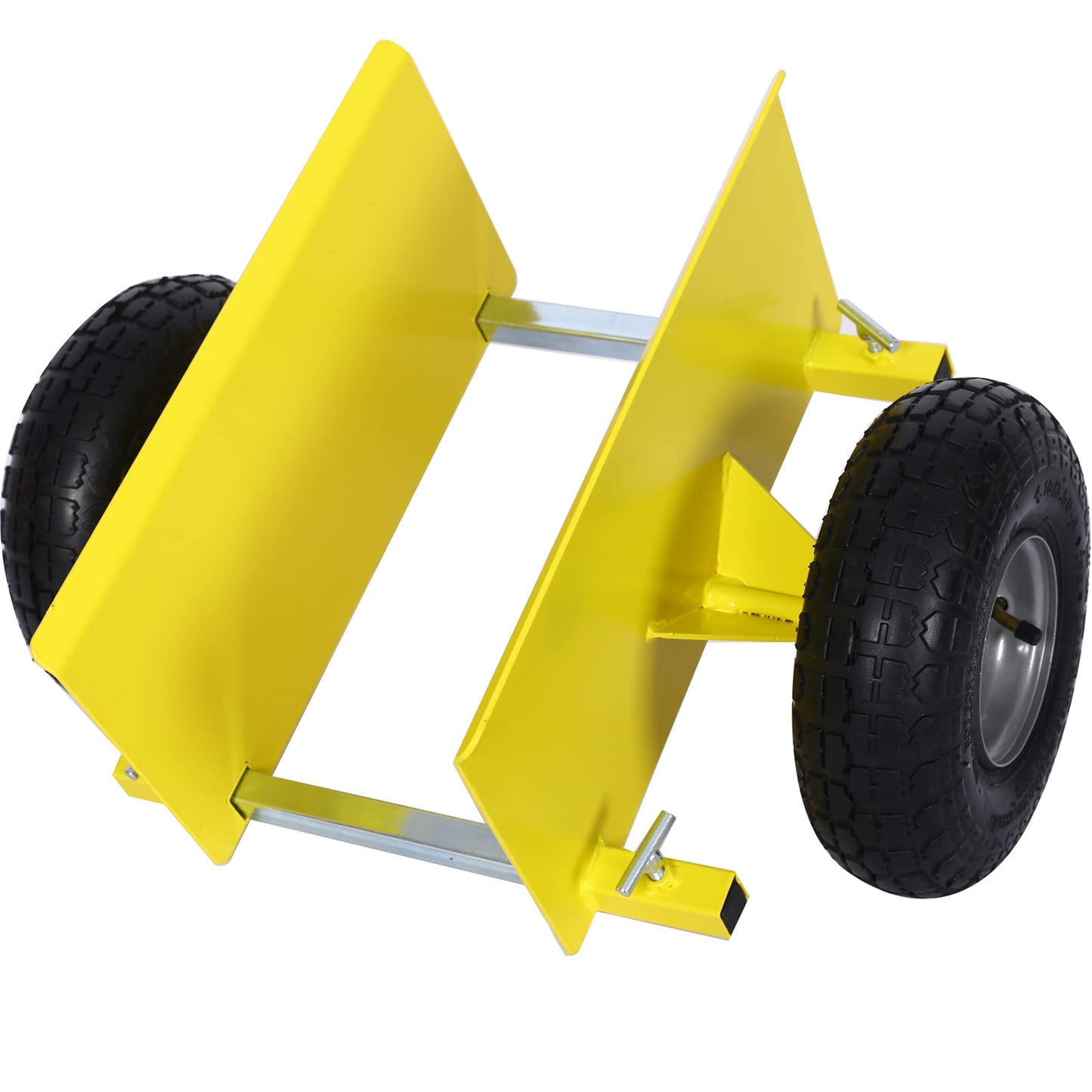 Heavy Duty Panel Dolly, Metal Panel Dolly with 10" Pneumatic Wheels Heavy Duty All Terrain Moving Cart with Adjustable Clamp Grip for Drywall Sheet Heavy Appliance & Material Handling Cart