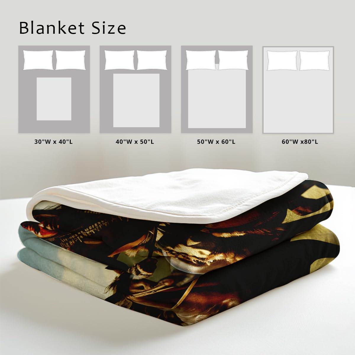 HUNXIAOJ Native American Blankets for Men Indian Print Blankets and Throws for Couch Bed Room Home Western Decor Flannel Throws Queen Size Native American Indian Gifts (49"x59")