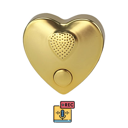 350s Voice Box Recordable Presents Button Sound Box for Stuffed Animals, Voice Recorder for Mother's Day Valentine Christmas Plush Toy,Manual DIY Creative Sound Present for Boys Girls (Gold)