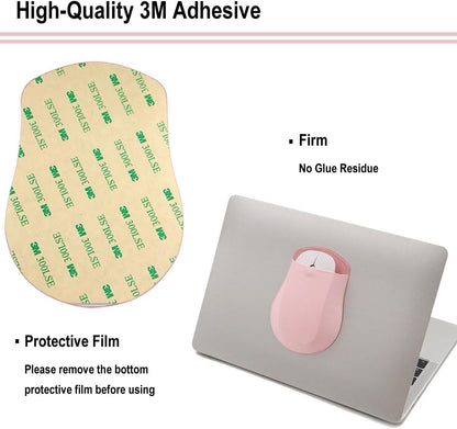 AIQIBAO Reusable Adhesive Universal Stick-On Holder, Travel Pocket Pouch for Laptop, Wireless Mouse Holder (Gray)