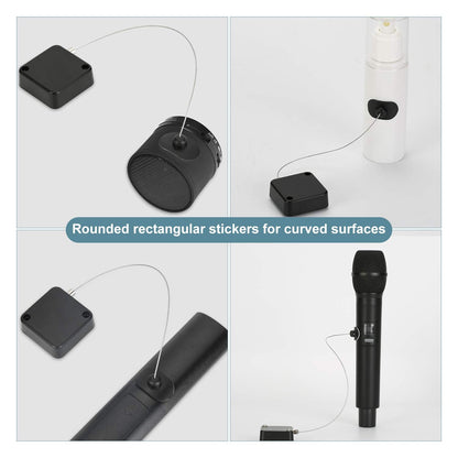 LORADAR 5Pack Retractable Security Cable Lock, Remote Control Security Lock, Remote Control Anti-Lost Rope for TV, DVD, Hardware Cable Lock ，No More Searching for The TV Remote