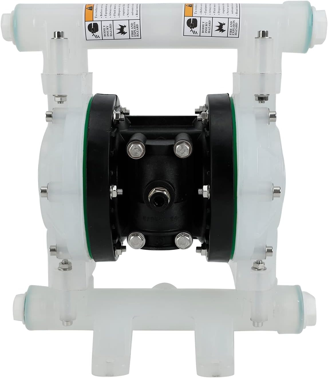 Air Operated Double Diaphragm Pump, 12 GPM Dual Diaphragm Air Pump Pneumatic Waste Oil Transfer Pump for Chemical, 1/2 Inch Inlet/Outlet