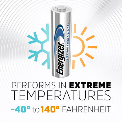 Energizer AA Batteries, Ultimate Double A Battery Lithium, 12 Count