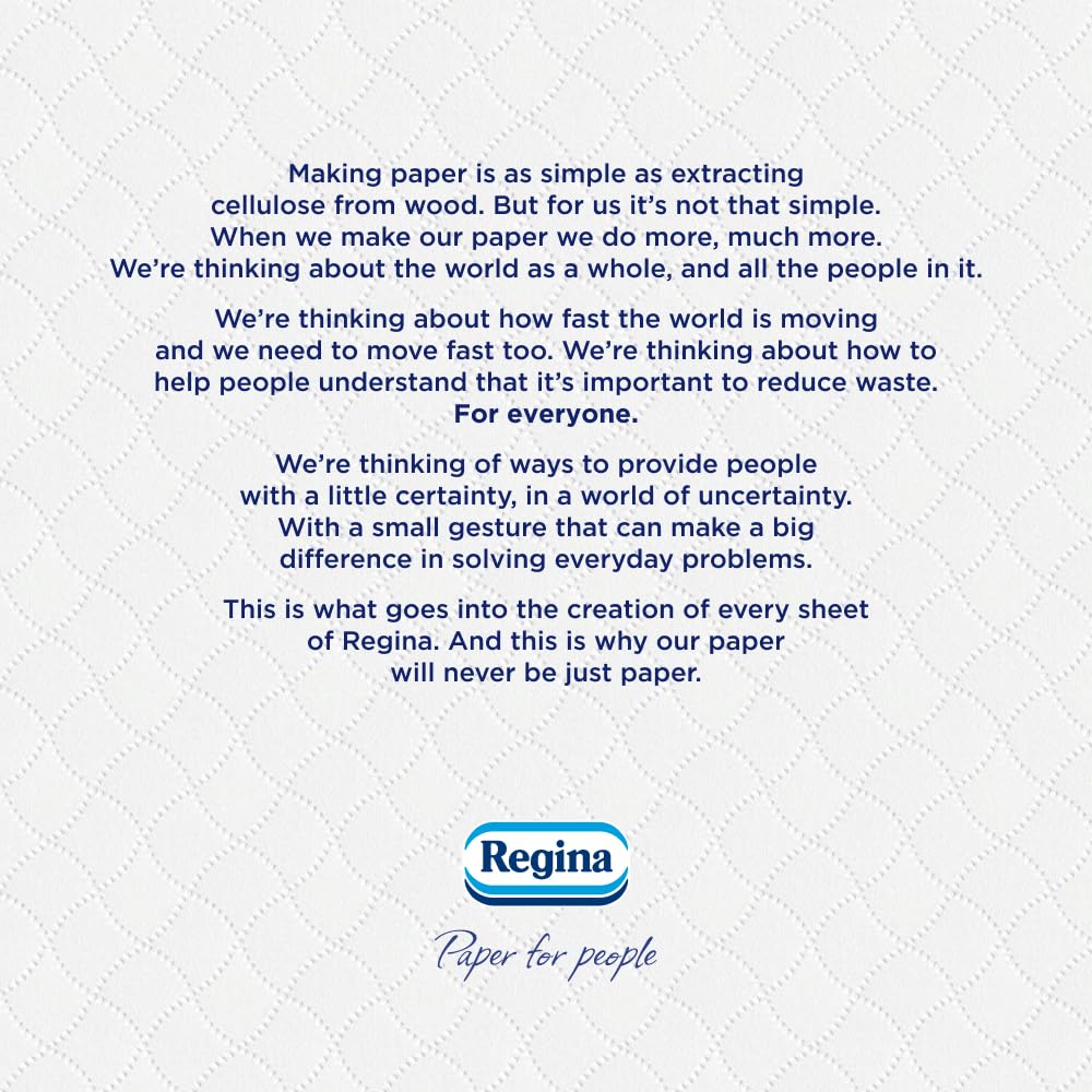 Regina Gentle Soft Toilet Tissue - 45 Rolls of 3 Ply Toilet Paper, 160 Sheets, Soft and Gentle, 30% PCR Plastic Packaging, FSC Certificated