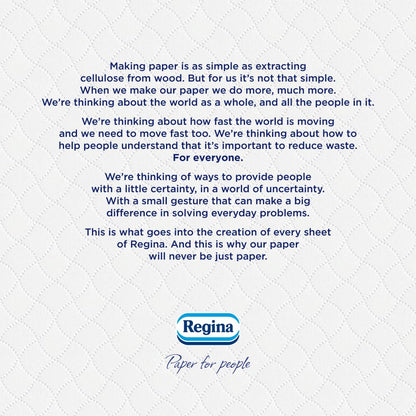 Regina Gentle Soft Toilet Tissue - 45 Rolls of 3 Ply Toilet Paper, 160 Sheets, Soft and Gentle, 30% PCR Plastic Packaging, FSC Certificated