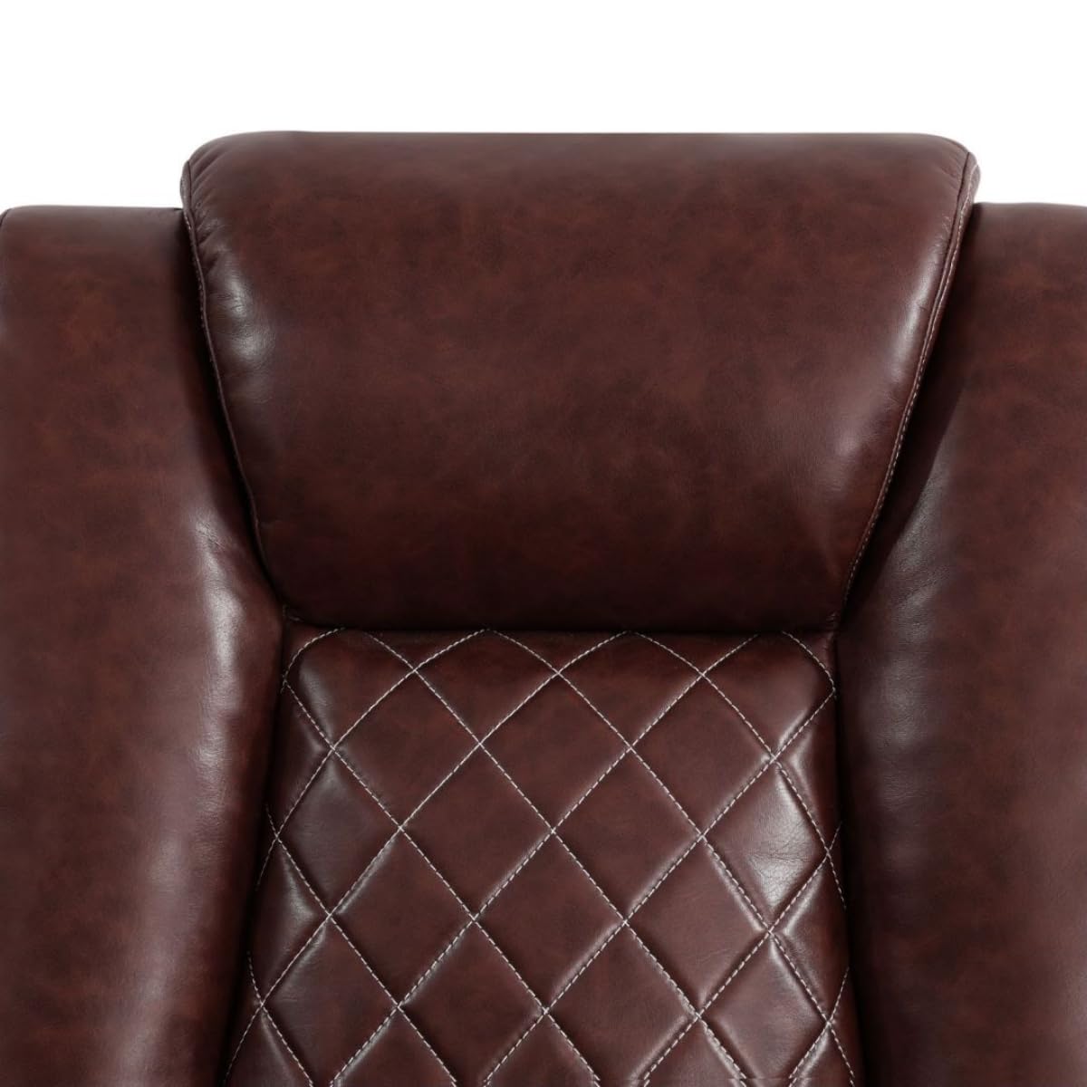 UOCFYK Electric Power Recliner Loveseat Set Living Room Furniture, Comfy Home Theater Breathing Leather Seating with USB 2.0 Charging Ports, LED Light Strips, Mid Console and Cupholders (Red)