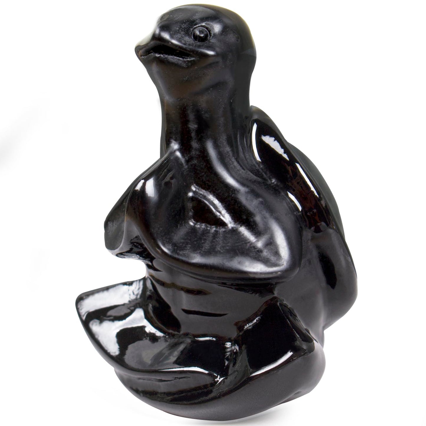 QLRSUXN Obsidian Sea Turtle Meditation Crystal Yoga Sculpture,Hand Carved Healing Figurine Spiritual Decor Chakra Balancing Gift,Zen Statue for Home Office Decorations