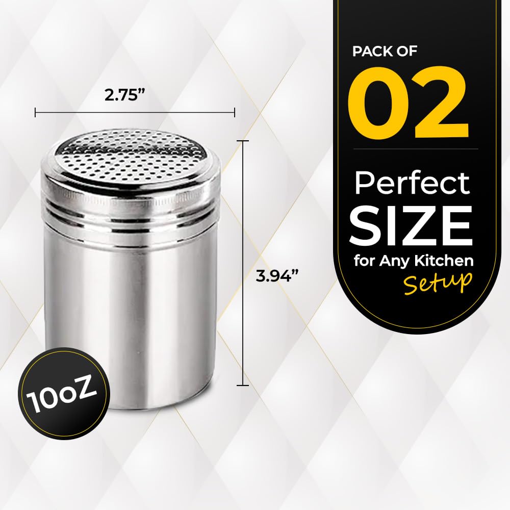 Concession Essentials Popcorn Salt Shakers With Handle, 10 oz, Pack of 2
