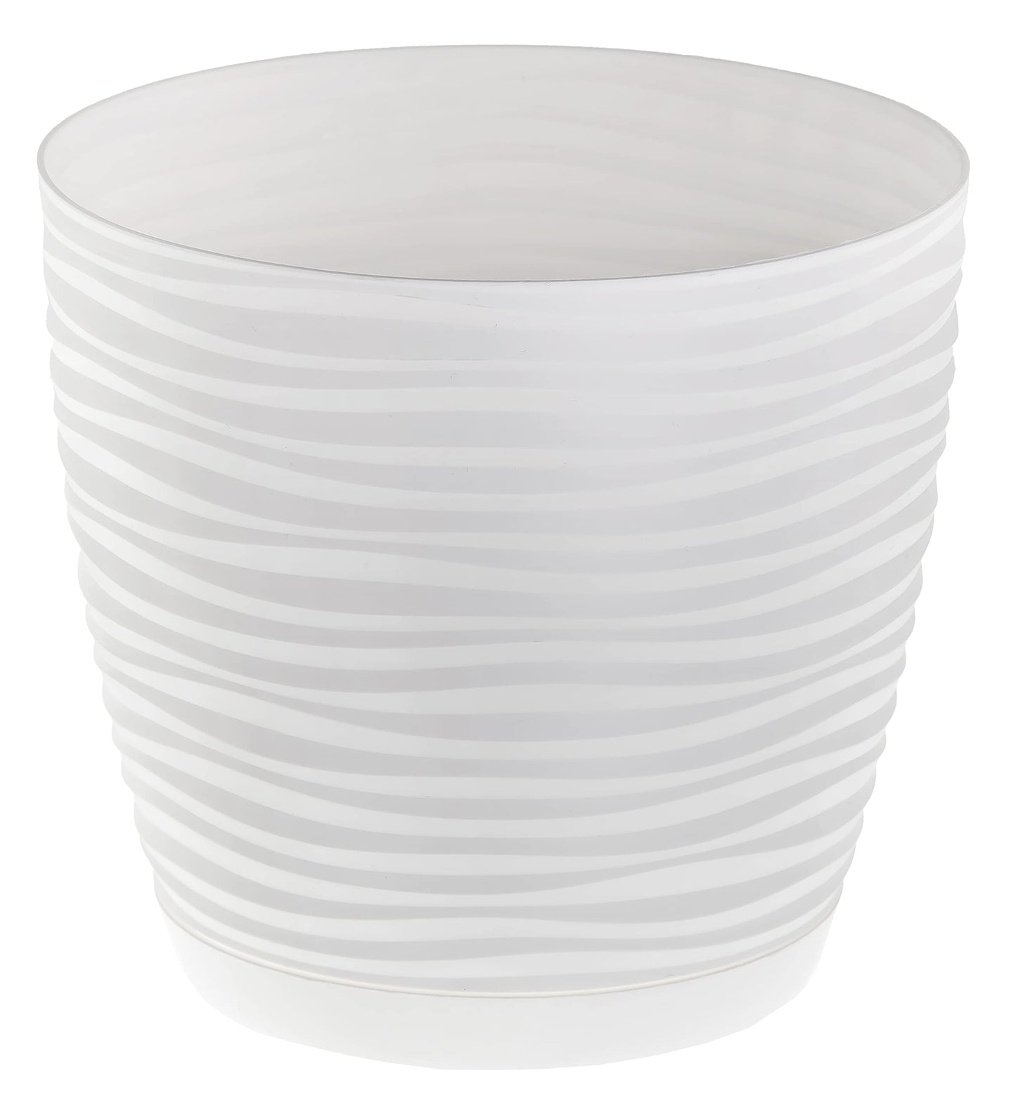 Sahara Indoor Plant Pots – Modern Round Plastic Flower Pots with Drainage Hole & Saucer – 7 Sizes, 8 Colours for Succulents, Herbs, Flowers & Houseplants (27 cm)