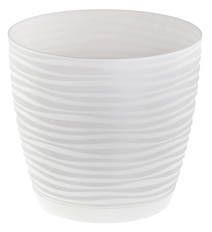 Sahara Indoor Plant Pots – Modern Round Plastic Flower Pots with Drainage Hole & Saucer – 7 Sizes, 8 Colours for Succulents, Herbs, Flowers & Houseplants (27 cm)