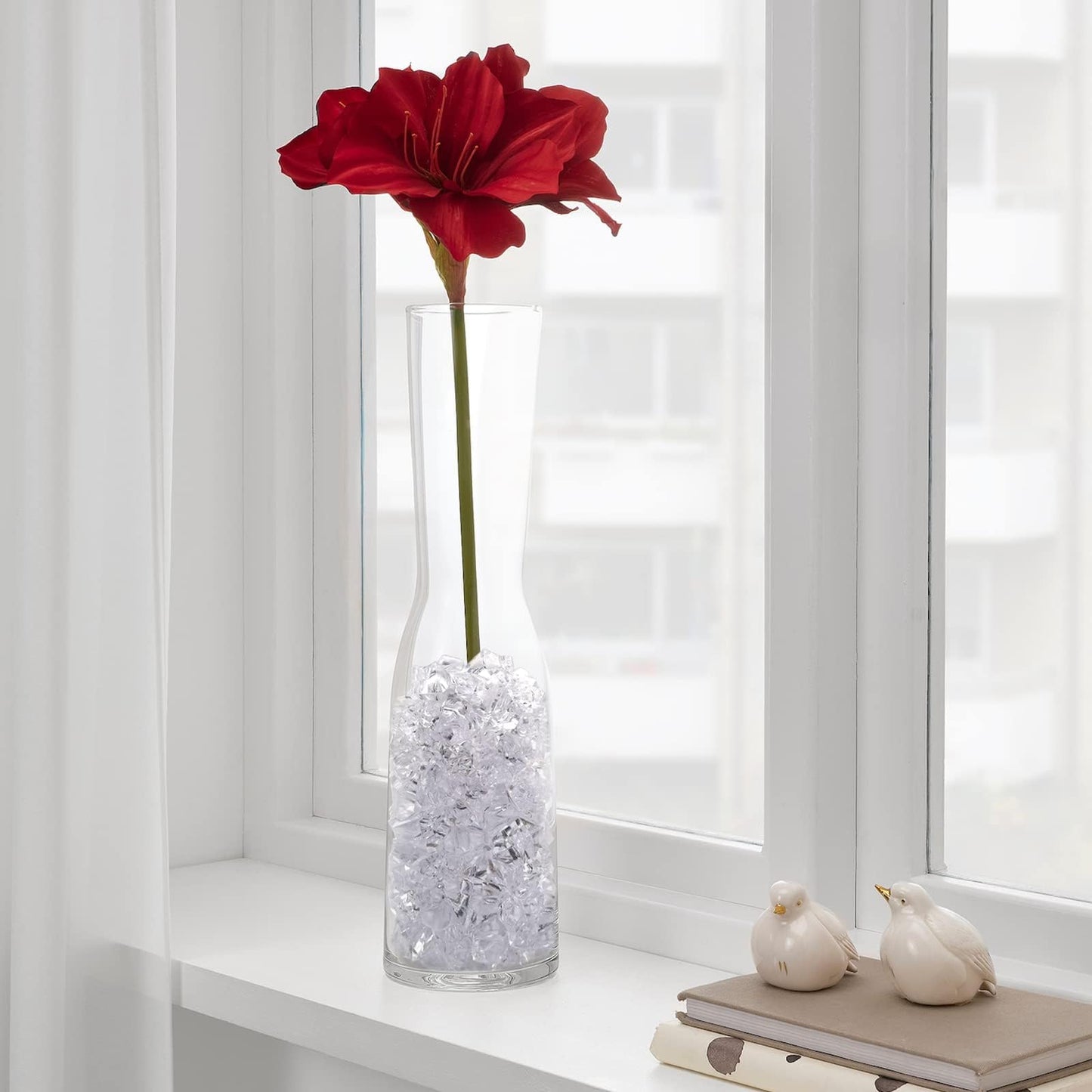 LYFJXX Fake Ice Rocks, 140PCS Big Acrylic Rocks Plastic Diamonds, Vase Fillers Table Scatter