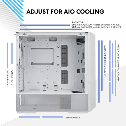 Lian Li LANCOOL 216 RGB Mid-Tower PC Case, Black - High Airflow Design with ARGB Fans