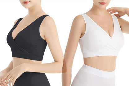 Lemef Nursing Sleep Bras Wirefree Maternity Breastfeeding Bras 3 Pack