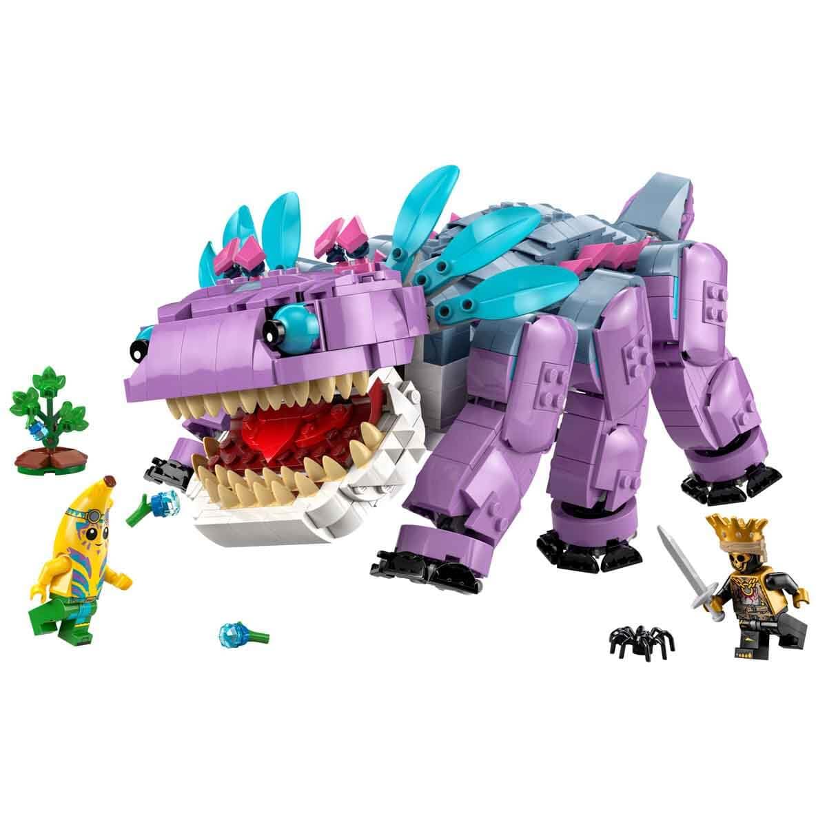 LEGO Fortnite Klombo Toy - Play & Display Dino Figure with Oro and Island Peely Minifigures, plus Accessories - Gamer Gift for 10+ Year Old Boys, Girls & Fans - 77077