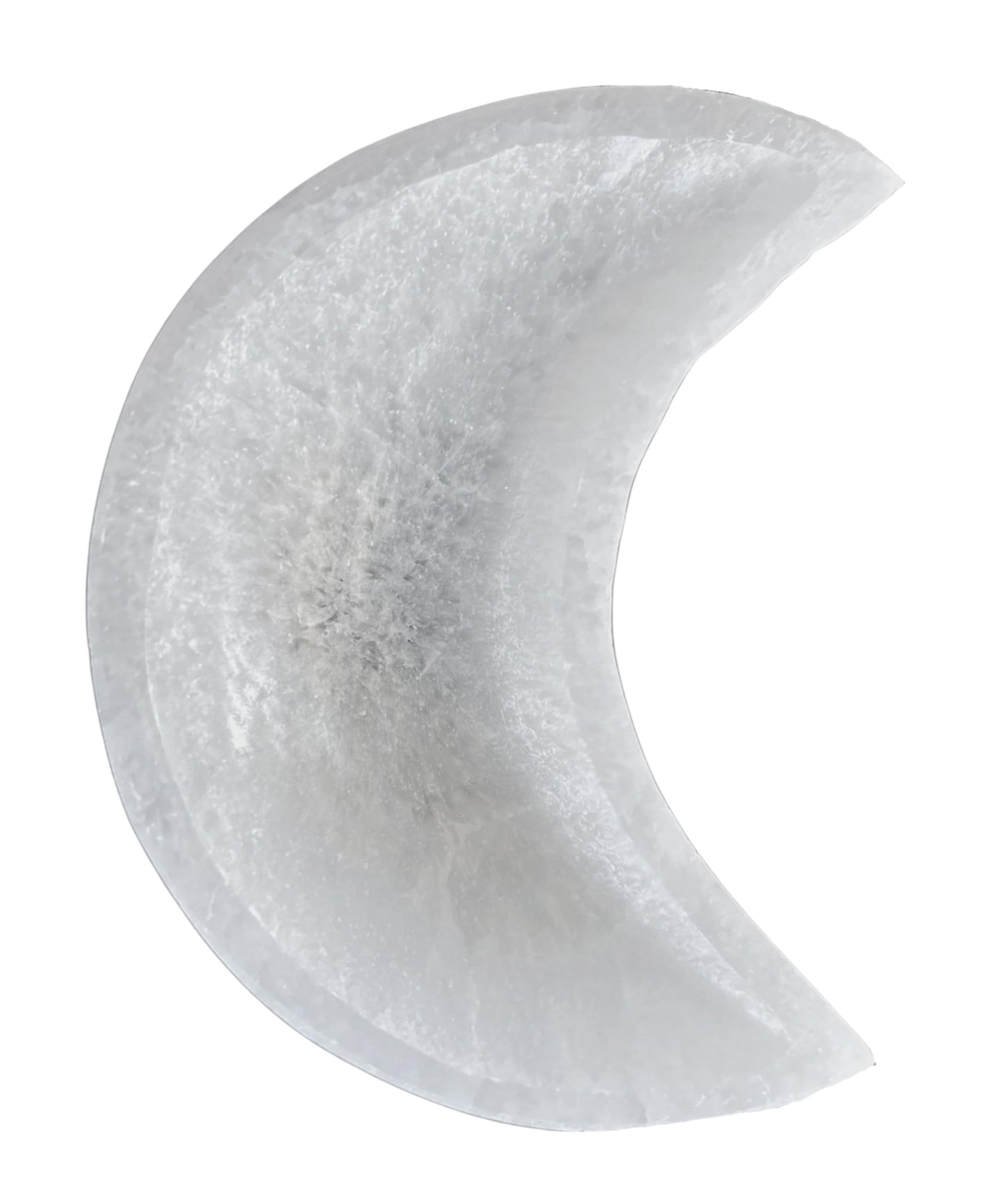Amazing Gemstone Selenite Bowl - 4" Moon Selenite Crystal to Charge your Healing Stones and Crystals - Selenite Charging Plate Bowl (Moon Shape)