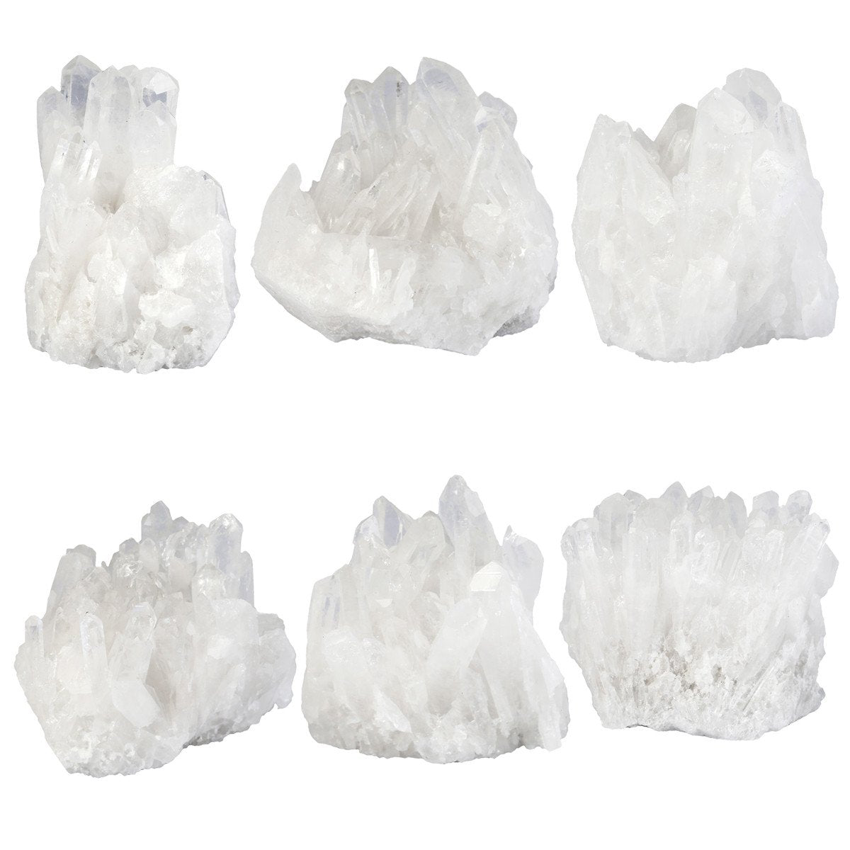 mookaitedecor Natural Clear Quartz Crystal Cluster Mineral Geode Druzy Specimen, 0.15lb-0.29lb