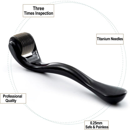 Derma Roller for Hair Beard Facial Skin Face 540 Titanium Microneedle 0.25mm - at-Home Beauty Instrument - Holiday Gift for Men Women -Microdermabrasion Roller