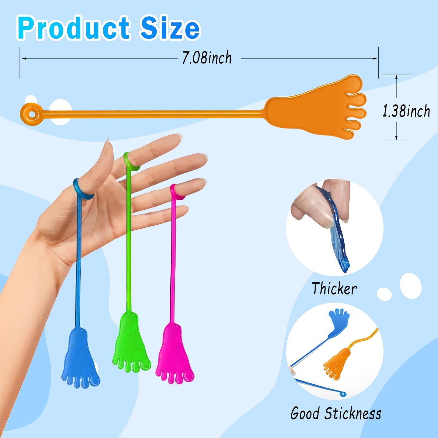 Valentines Sticky Hands Bulk 48PCS Valentines Day Gifts for Kids Classroom Prizes Valentines Party Favors for Kids Stretchy Heart Sticky Hand Toy Valentines Day Goodie Bag Stuffers Kid Party Supplies