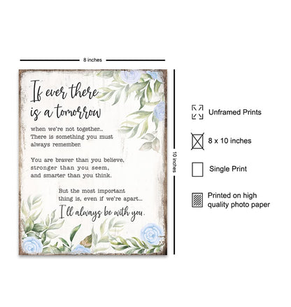 A. A. Milne Quotes Motivational Wall Art - Inspirational Positive Quotes Posters - Uplifting Encouragement Gifts for Women - Rustic Country Bohemian Encouraging Boho Wall Decor Saying 8x10