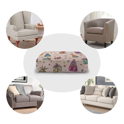 pnyoin Colorfule Gift Box Stretch Individual Seat Sofa Cushion Covers Elastic Couch Cushion Cover Slipcover Sets -2 Piece Sofa Cushion Covers