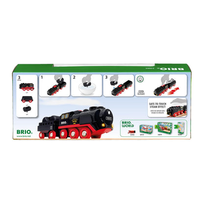 BRIO World Battery Powered Steaming Toy Train Engine for Children Age 3 Years Up for Kids