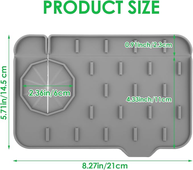Sink Faucet Splash Guard Mat Silicone Soap Dish Pad Faucet Handle Drip Catch
