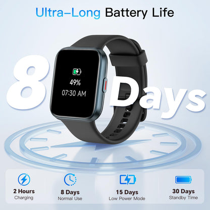 Smart Watch for Men Women (Answer/Make Call), Alexa Built-in, 1.8" Touch Screen Fitness Watch with SpO2 Heart Rate Sleep Monitor, 100 Sport, IP68 Waterproof Step Counter Smartwatch for iPhone Android