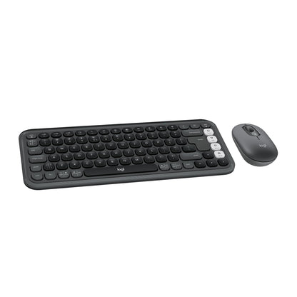 Logitech POP ICON Keys Wireless Bluetooth Keyboard, Comfortable Typing, Programmable Keys, Easy-Switch Between up to 3 Devices, for Laptop, Tablet, PC – Rose and Off-White