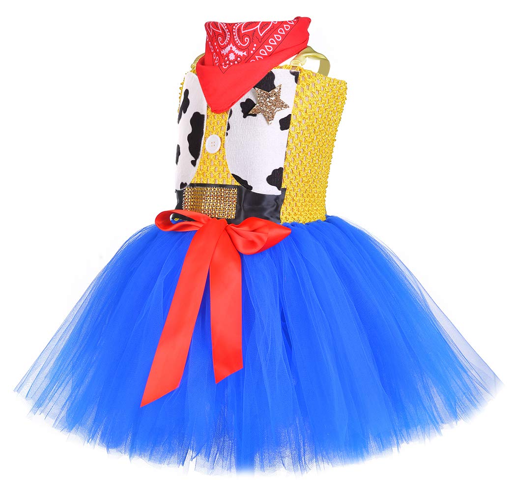 Tutu Dreams Cowgirl Costume for Girls 1-10Y with Bandana Cowboy Hat Easter Birthday Party Dress Up Clothing (Cowgirl, 1-2T)
