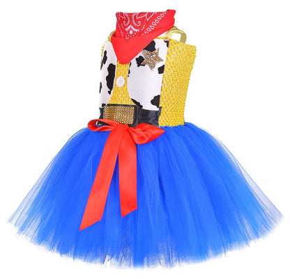 Tutu Dreams Cowgirl Costume for Girls 1-10Y with Bandana Cowboy Hat Easter Birthday Party Dress Up Clothing (Cowgirl, 1-2T)