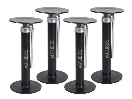 AOTUBEE House Floor Jacks, Basement Floor Jack for Leveling and stabilizing Stairs, Porches, Decks, Crawl Spaces, Sagging/Uneven Floors and RV Camper Step Stabilizer, 4 Pack, 11" - 16"