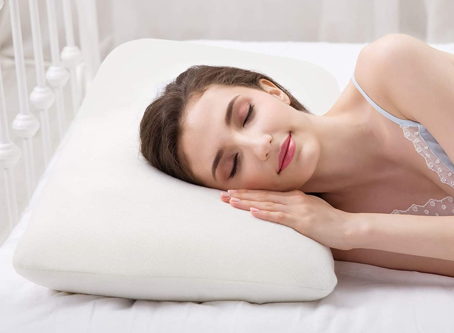 Findigit Memory Foam Neck Support Pillow King Size (27.55x15.74inch), Ergonomic Orthopedic Neck Support Sleeping Bed Pillows, for Side Back Stomach Neck and Shoulder Sleeper
