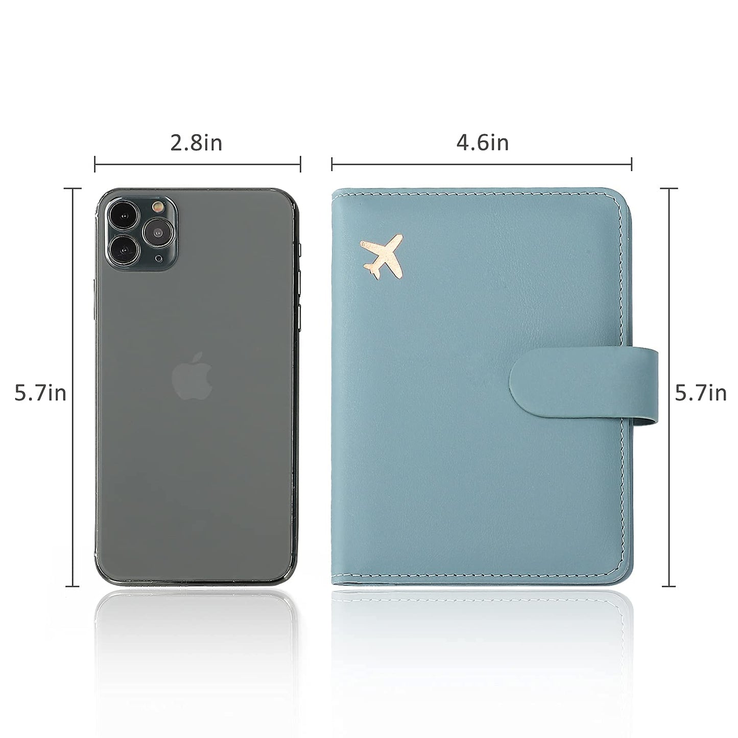 Melsbrinna Rfid Passport Holder for Travel women/Men, Cute Passport Wallet Rfid Blocking Card Slots, Rfid Passport Cover/CaseTravel Wallet, Passport Book Holder (1, Green2)