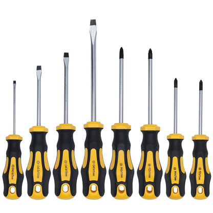 CCLIFE Screwdriver Set 8-Piece Magnetic Screwdriver Set with Slotted, Pozidriv and Phillips CR-V Screwdriver Set with Case