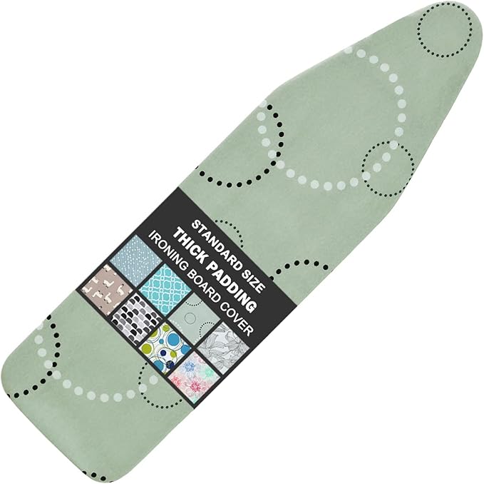 Ironing Board Cover and Pad Standard Size 15" x 54", 3 Pairs of Hook and Loop