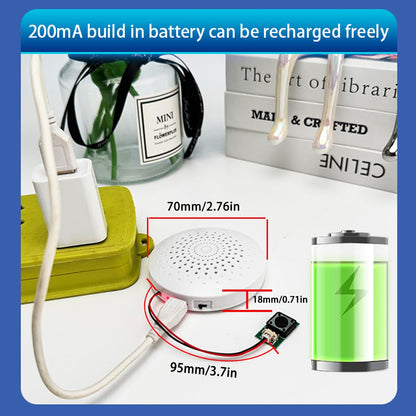 Sound Module Box with Push Button USB Download Music Voice Box for Toys,MP3 Music Sound Box for Crafts, Christmas,New Year Greeting Gifts Cards Box with Speaker.