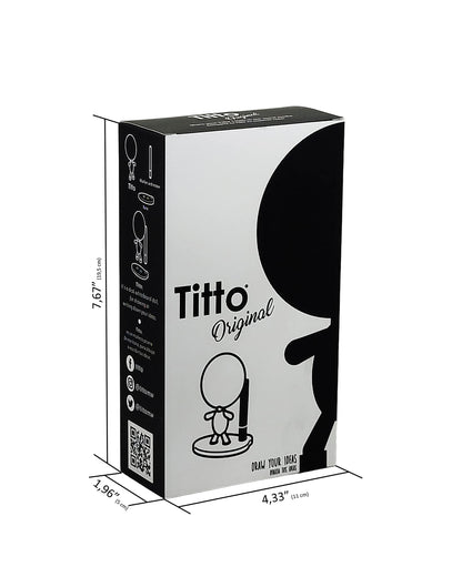 Best Office Gift - Orange Office Coworker Gifts - TITTO Original, Draw Your Ideas - Home & Office Decor Design - Ceramic Memo Pad - (Orange)