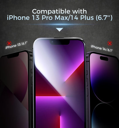 MAGIC JOHN 3rd Gen Upgraded for iPhone 16ProMax Privacy Screen Protector 6.9 Inch,25°Anti-Spy Screen,Shockproof Tempered Glass,Auto Dust-Removal,Bubble Free,Easy Installation,2 Pack