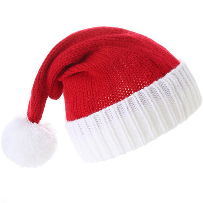 LMLALML Santa Hats for Kids Christmas Hats Elegant Knitted Warm Funny Beanie for New Year Festive Holiday Party