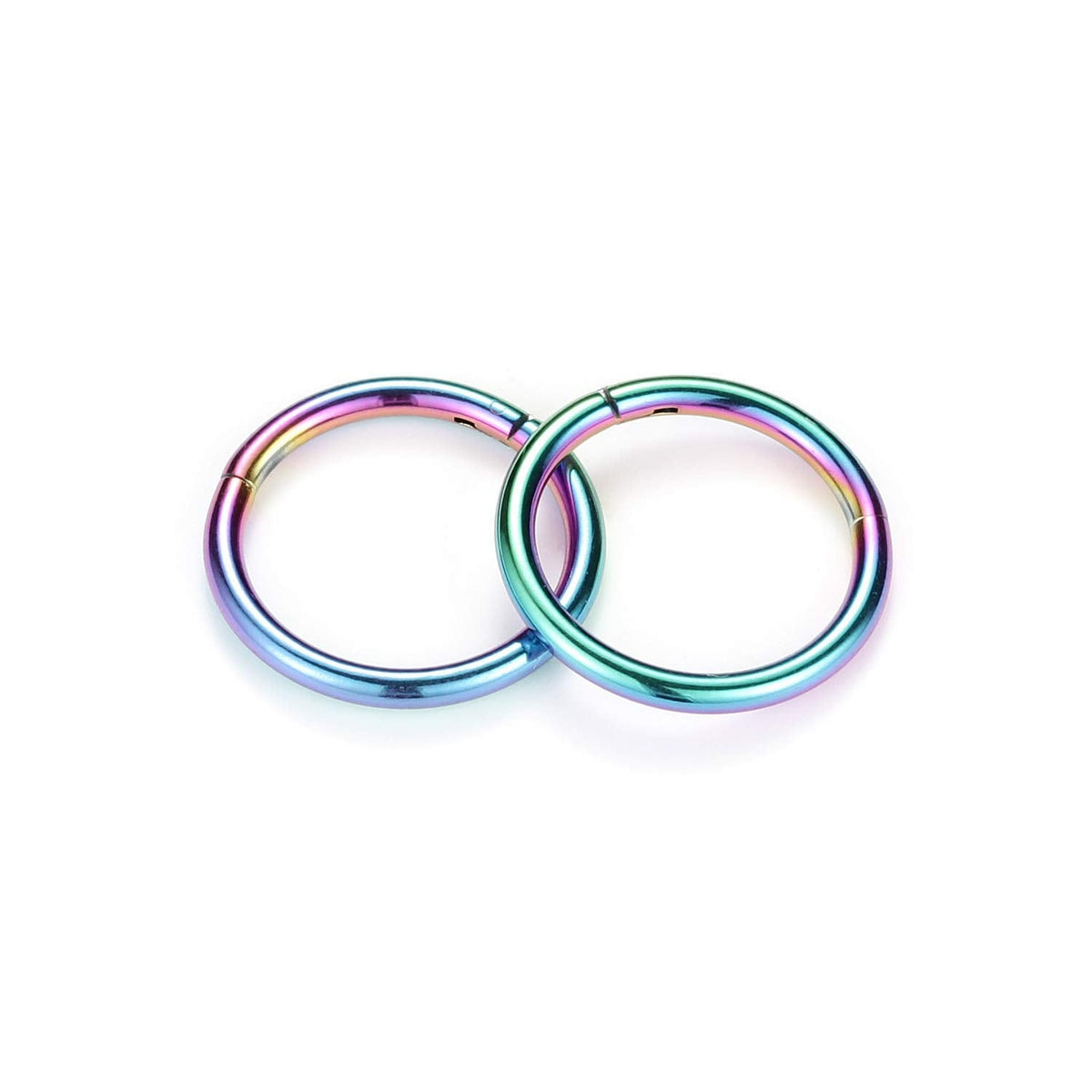 8mm Septum Ring Septum Jewelry Seamless Septum Clicker Nose Rings 18 Gauge Nose Ring Hoop 18g Rainbow Cartilage Earring Lip Rings Nose Hoop Surgical Steel Helix Earrings Nose Piercing Jewelry
