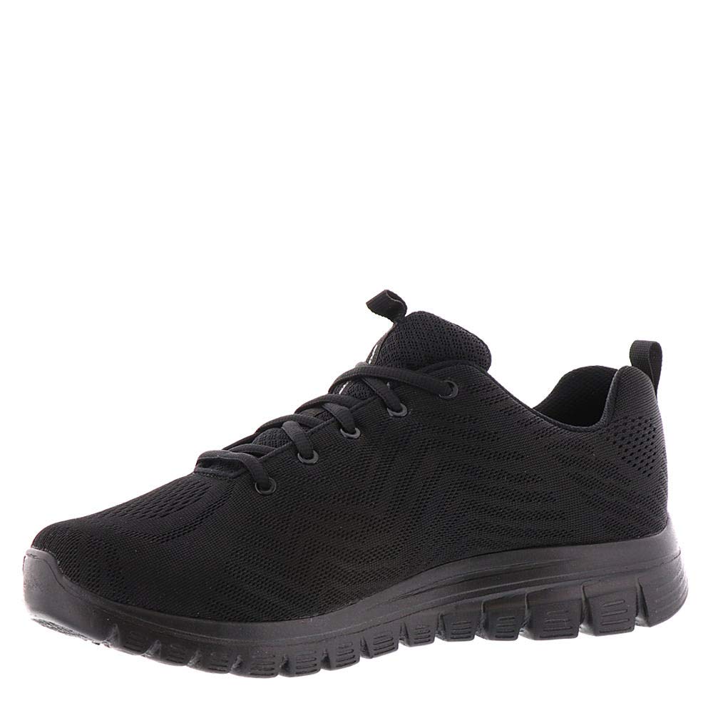 Skechers Women's Graceful Get Connected Sneaker, Black Mesh Trim, 6 UK