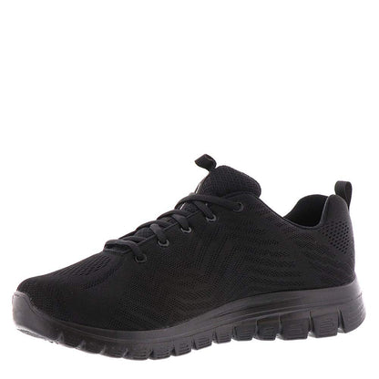 Skechers Women's Graceful Get Connected Sneaker, Black Mesh Trim, 6 UK