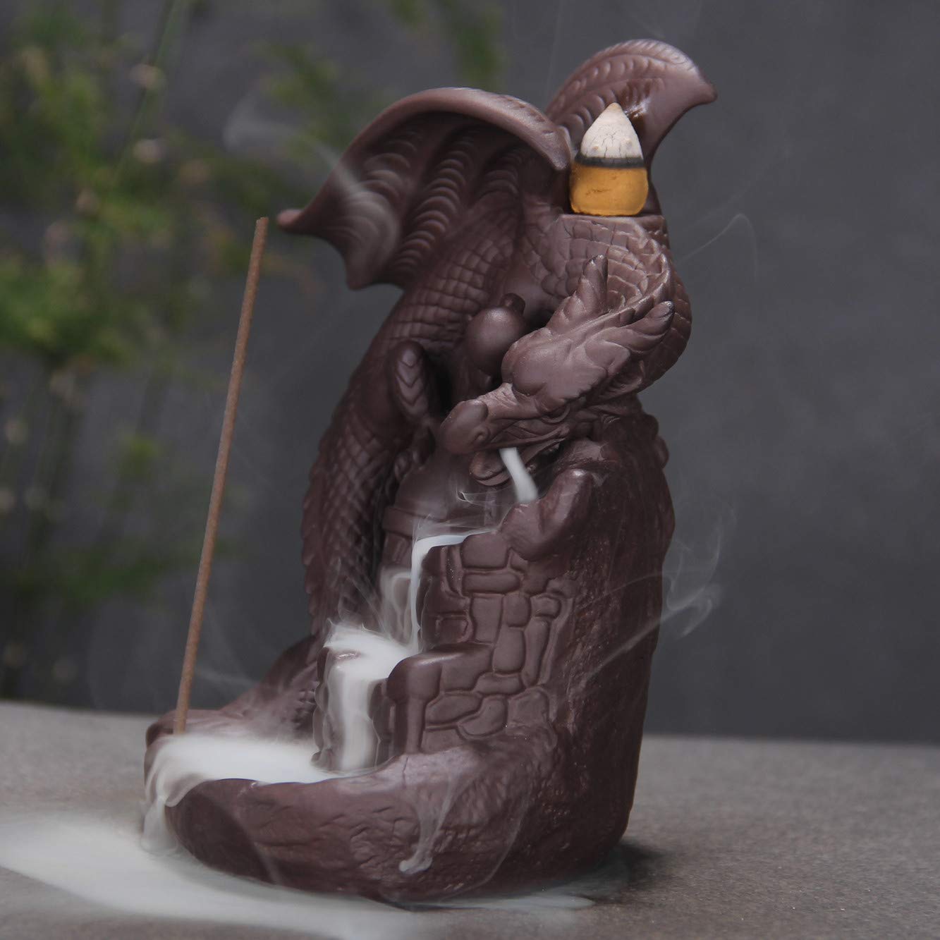 Fly Dragon Backflow Incense Burner Handmade Waterfall Incense Holders Home Decor Gift Statue Ornaments
