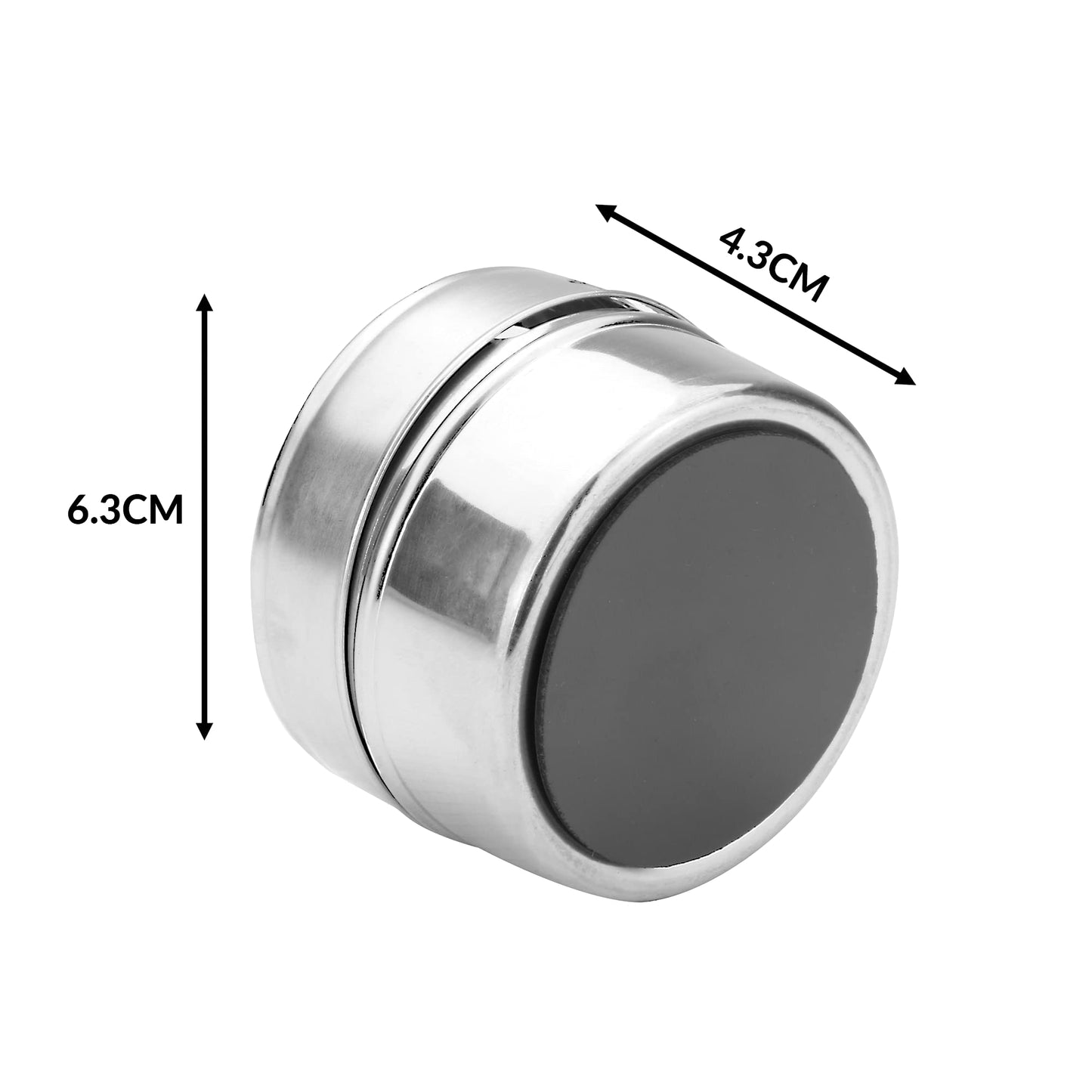 Spice Jars 12 Pack Magnetic Spice Tins Stainless Steel Transparent Top | Labels Included | Magnetic Storage Containers | Magnetic Condiment Tins | M&W