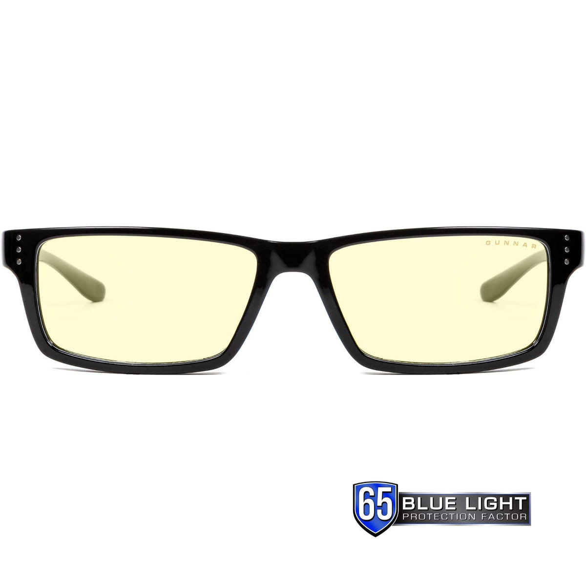 GUNNAR Premium Computer and Gaming Glasses For Men & Women - Advanced Blue Light Blocking Lens Technology For Eye Strain Relief and Anti Fatigue - Riot Amber Tinted Gaming Glasses
