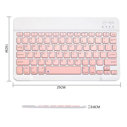 Ultra-Slim Bluetooth Keyboard Portable Mini Wireless Keyboard Rechargeable for Apple iPad iPhone Samsung Tablet Phone Smartphone iPadOS iOS Android (10 inch Black)