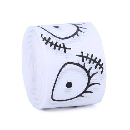 Meseey Nightmare Before Christmas Ribbon 3D Blood Drips Horror Movie Jack Skellington Face Sally Patch Halloween Decoration Ribbon for Gift Wrapping Crafts DIY Holiday Party (Nightmare Ribbon)