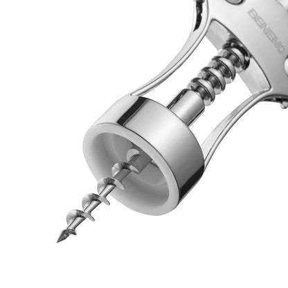 Beneno Wine Opener, Zinc Alloy Premium Wing Corkscrew with Multifunctional Bottles Opener, Sharp Wine Corkscrew with Ergonomic Non-Slip Wing Handle, Upgrade