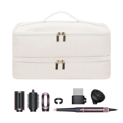 Boweike Travel Case Compatible with Dyson Airwrap id, Double-Layer Carrying Case Compatible with Dyson Airwrap Styler and Attachments, Portable Storage Bag for Shark Flexstyle/Flexfusion